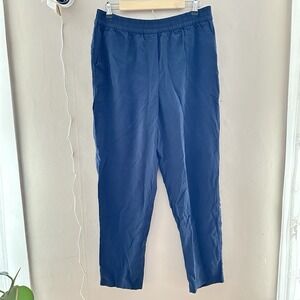 J Jill Womens Pull On Tapered Pants Size M Sandwashed Modal Blue Casaul Everyday
